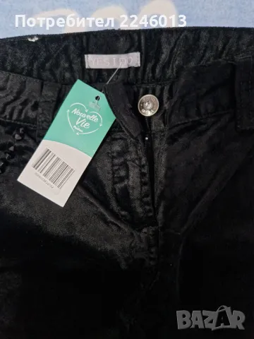 Детски пантолон черно кадифе, снимка 3 - Детски панталони и дънки - 49379043