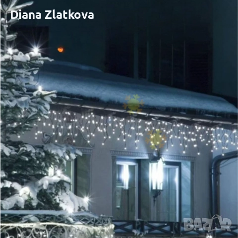 Ново!!! Коледна украса LED ресни 12 метра, снимка 6 - Декорация за дома - 52372774
