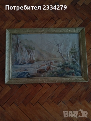 Стари гоблени в красиви остъклени барокови дървени орнаментирани рамки. , снимка 14 - Гоблени - 47731852