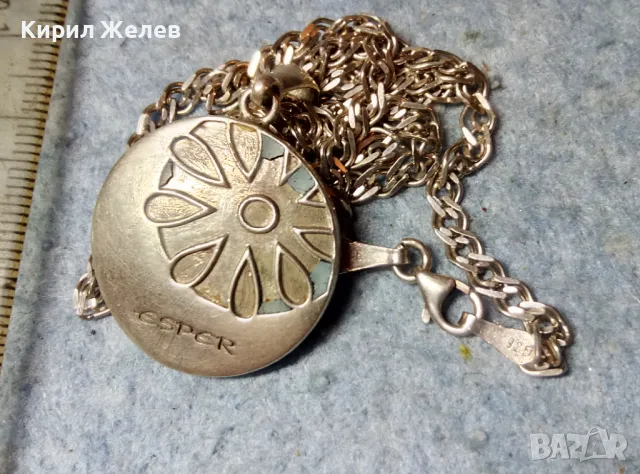 ESPER БУТИКОВ СРЕБЪРЕН ПЕНДАНТ със СРЕБЪРНО КОЛИЕ ВЕРИЖКА СРЕБРО 925 РЪЧНА АРТ ИЗРАБОТКА 49839, снимка 2 - Колиета, медальони, синджири - 49247950