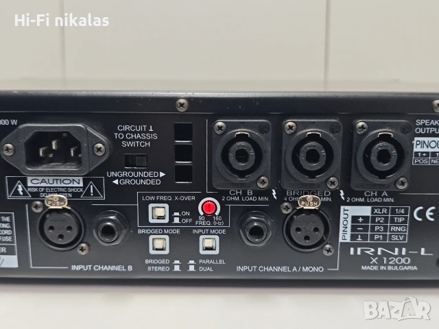 професионално крайно стъпало усилвател IRNI - L X 1200, снимка 10 - Ресийвъри, усилватели, смесителни пултове - 54226781