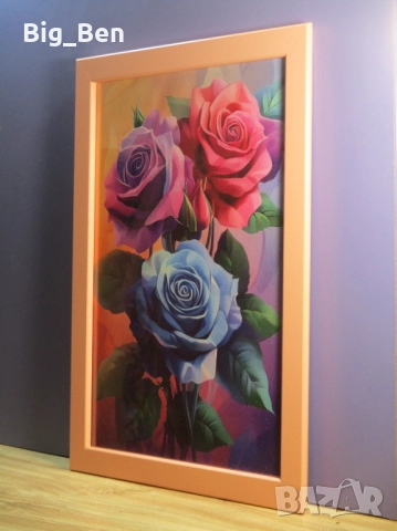 Картина - Три Рози, снимка 3 - Картини - 52498226