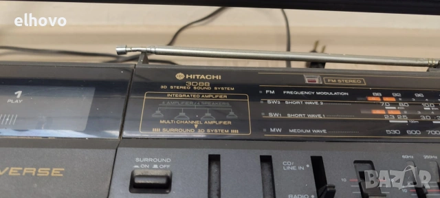 Радиокасетофон Hitachi TRK-3D88W, снимка 4 - Радиокасетофони, транзистори - 54328435