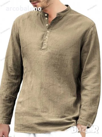Едноцветна мъжка ежедневна риза с дълги ръкави и копчета, 5цвята - 023, снимка 2 - Ризи - 39801385