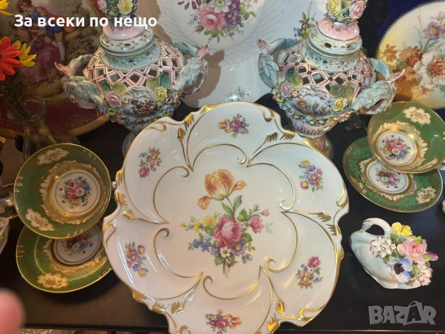 W. Germany  Circa  1964 “Jlmenau” автор и художник ръчно нарисувана купа (плато) Код P1899, снимка 5 - Декорация за дома - 53332547