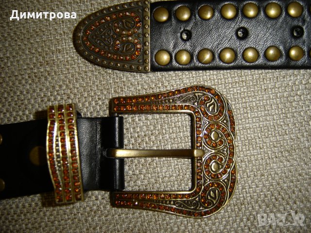 Ест.кожа, супер ефектен!, снимка 2 - Колани - 30703787