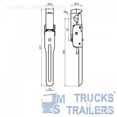 Права Ключалка за Капак, снимка 2 - Части - 29368198