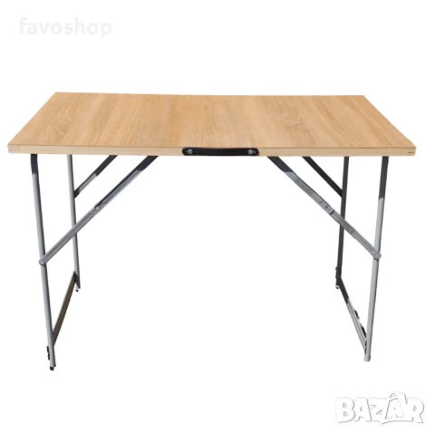 Дървена сгъваема маса 1Н с нерегулируема височина и плот мдф декор