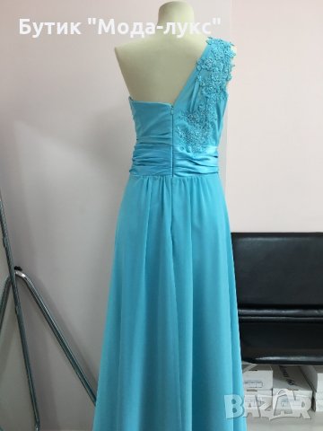 Официална светлосиня рокля, снимка 4 - Рокли - 29968686