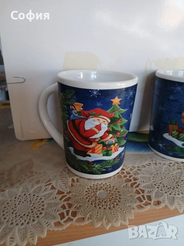 порцеланови чаши коледни, снимка 3 - Чаши - 52797988