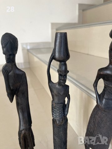 Статуетки от плътно дърво Африка стари, снимка 5 - Антикварни и старинни предмети - 44240380
