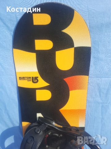 Сноуборд BURTON PROGRESSION 163Wсм. С автомати WIDE, WOODCORE, sidewall, ROCKER  , снимка 4 - Зимни спортове - 52770502
