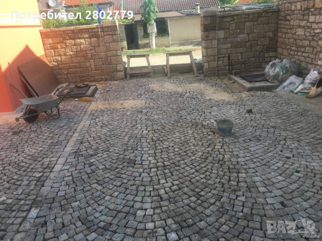 Редене на гранитни павета, бетонни павета, бордюр, тротоарни плочии други., снимка 3 - Ремонти на къщи - 36386835