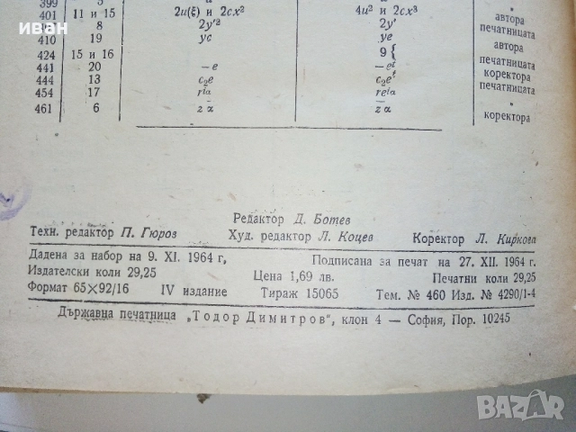 Сборник от задачи и теореми по диференциално и интегрално смятане Том 1 и 2 - Г.Брадистилов  1965г., снимка 9 - Учебници, учебни тетрадки - 52411043