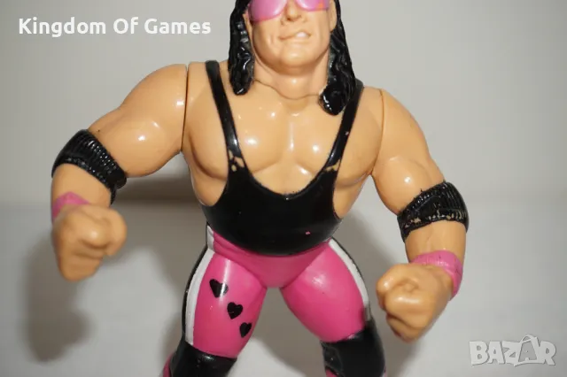 Рядка Оригинална Колекционерска Фигура На Bret Hitman Hart от 1991г Titan Sports INC FOR HASBRO INC, снимка 4 - Колекции - 49290939