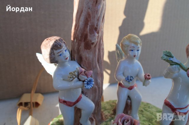 Стара порцеланова лампа, снимка 5 - Колекции - 40196581