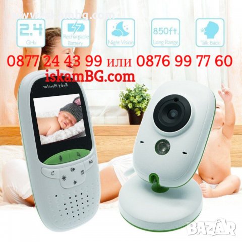 ЧИСТО НОВ Бебефон с камера и монитор | Бебефон VB602 с двупосочна аудио връзка, термометър КОД 3775, снимка 5 - Бебефони - 38379999