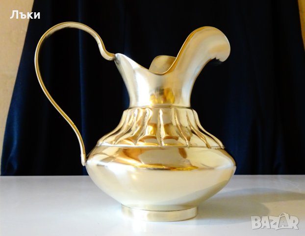 Английска бронзова кана за вино,ракия,релеф, снимка 4 - Антикварни и старинни предмети - 32045265