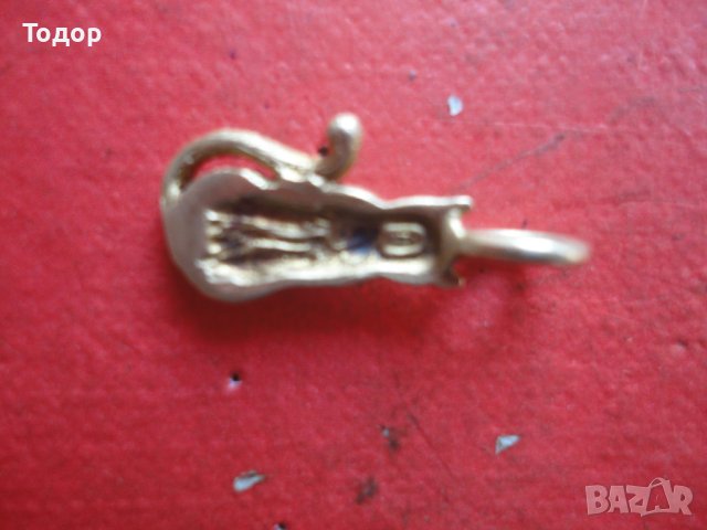 Позлатен сребърен медальон висулка коте , снимка 5 - Колиета, медальони, синджири - 40697625