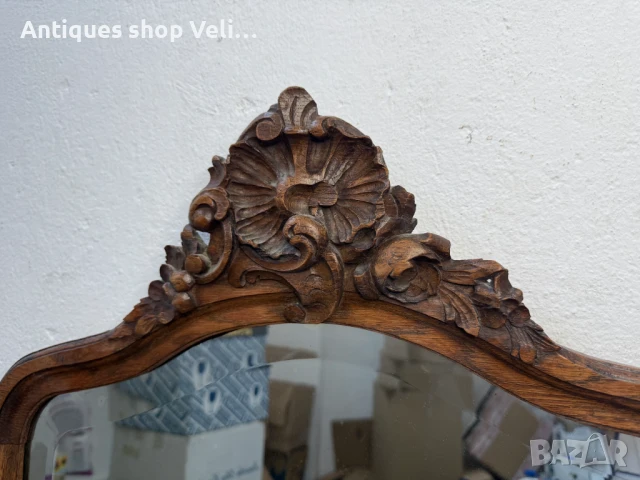 Старо огледало за стена №7316 , снимка 3 - Антикварни и старинни предмети - 51272237