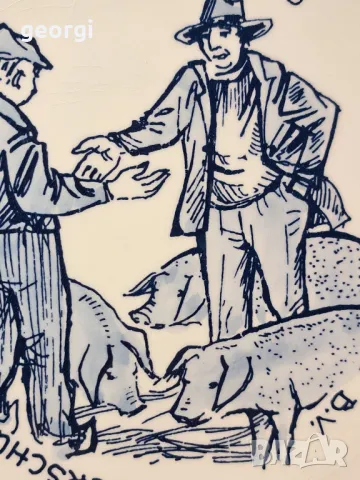 декоративна порцеланова чиния Delft   22/1, снимка 4 - Декорация за дома - 49203341