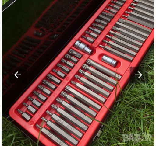 Немски Комплект накрайници Еврейска звезда KRAFT WORLD Germany 54 части Торкс ПРОМОЦИЯ , снимка 4 - Куфари с инструменти - 37932695