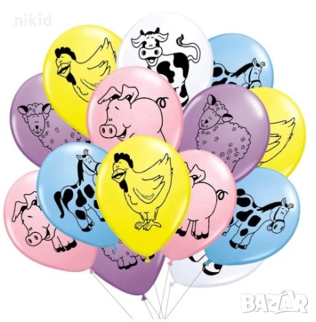 Домашни животни ферма Обикновен надуваем латекс латексов балон парти хелий или газ