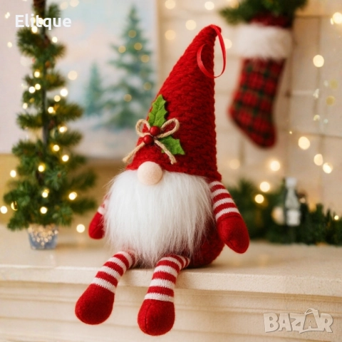 Коледна играчка джудже – Перфектна украса за елха и дом, снимка 5 - Декорация за дома - 52529603