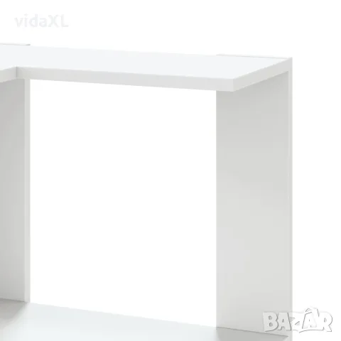 vidaXL Ъглова етажерка 5 нива бял 50x50x179 см инженерно дърво, снимка 7 - Етажерки - 56148190