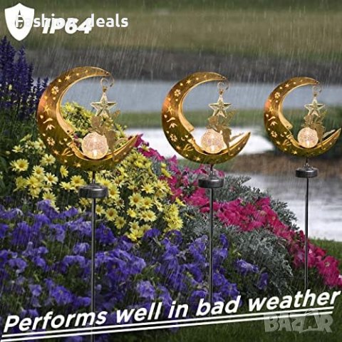 Нова Соларна Градинска Декорация - Лунен Дизайн, 90см лампа Украса двор, снимка 5 - Други - 42647671