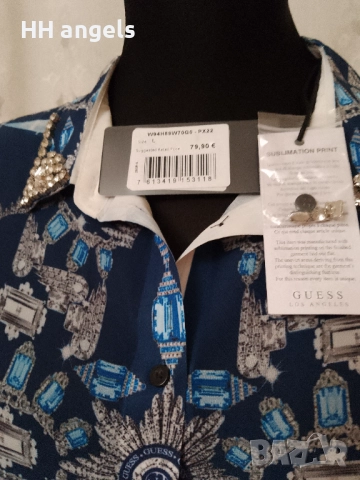 Guess маркова риза с камъни, снимка 4 - Ризи - 52777258