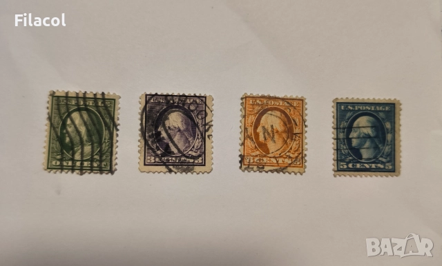 САЩ 1908 г. Бенджамин Франклин и Джордж Вашингтон