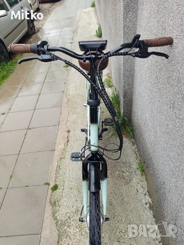 28 цола електрически алуминиев велосипед с 3 скорости усилени капли амортисьои преден , снимка 5 - Велосипеди - 54058384