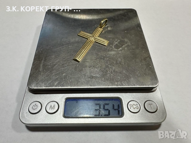 Златен кръст 14к, 3,54гр, снимка 2 - Колиета, медальони, синджири - 53047529