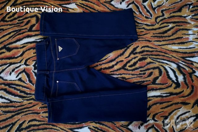 Ново! Тъмно сини дънки със златен кант, снимка 2 - Дънки - 38006282