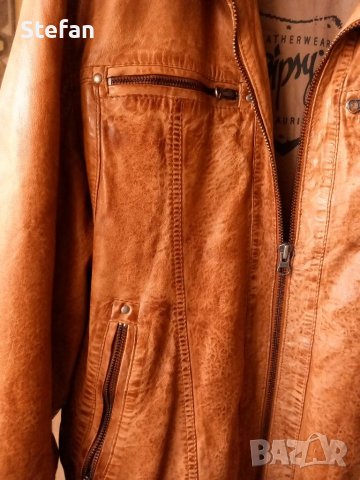 Мъжко кожено яке, снимка 2 - Якета - 40067061