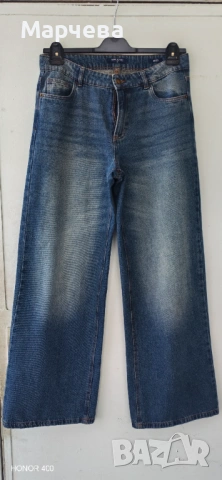 Нови дамски дънки с широк крачол, размер 30