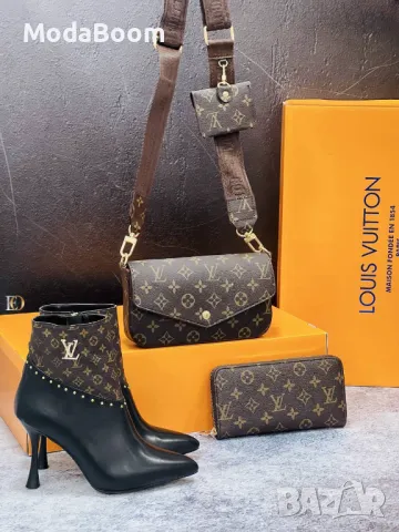 Louis Vuitton дамски комплекти, снимка 3 - Дамски боти - 48125234