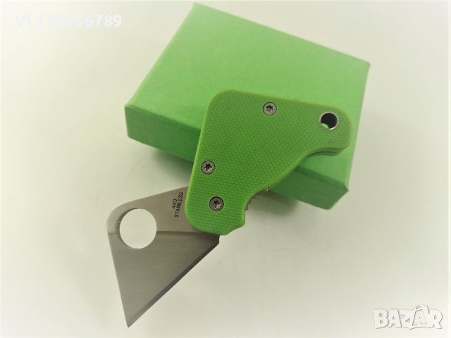 Мини джобно ножче  с клипс за колан дизайн тип Spyderco 20х80