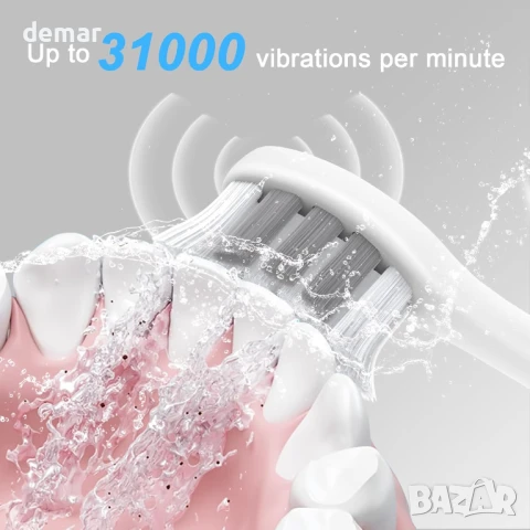 Електрическа четка за зъби HYCHIKA с 8 глави, 3 режима на почистване, IPX7, снимка 3 - Други - 50707876