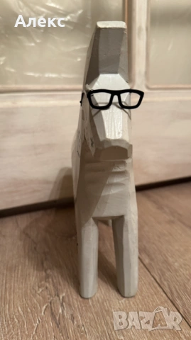 Шведски, винтидж, дървен кон Дала със символи., снимка 6 - Антикварни и старинни предмети - 53222636