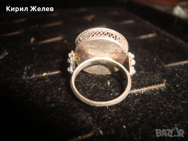 19 ВЕК ФИЛИГРАНЕН СРЕБЪРЕН ПРЪСТЕН МАЙСТОРСКА РЪЧНА ИЗРАБОТКА УНИКАТ ВИСОКА ПРОБА СРЕБРО 98588, снимка 5 - Антикварни и старинни предмети - 33737027