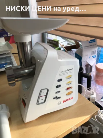 Комбиниран уред месомелачка,паста и курабиии BOSCH MFW 3502W, 1500W , снимка 6 - Месомелачки - 49749280