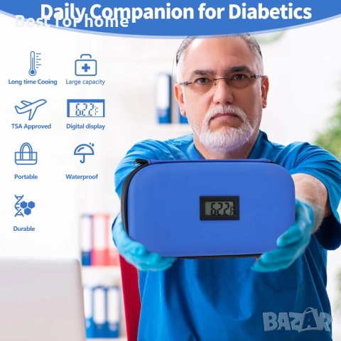 HIMDUZE 24-часов охладител за инсулин и лекарства за пътуване с температурен дисплей , снимка 7 - Медицински консумативи - 51867309