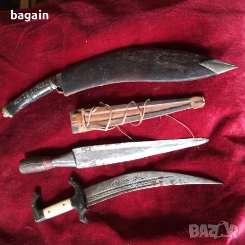 Лот от ножове ( кукри) и кама., снимка 2 - Антикварни и старинни предмети - 56266014