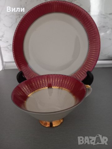 Колекционерски чаша за кафе/чай с десертна чинийка