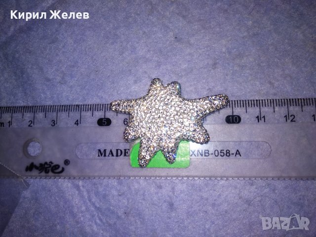  СРЕБЪРНА СНЕЖИНКА - ФЕШЪН АРТ МЕДАЛЬОН СРЕБРО 925 Част От КОМПЛЕКТ с БЯЛ ЕМАЙЛ и КРИСТАЛИ 36399, снимка 14 - Колиета, медальони, синджири - 39568492