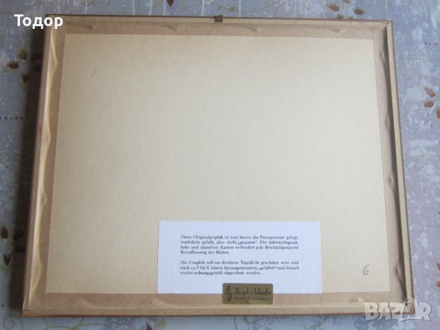 Оригинална стара гравюра със сертификат , снимка 5 - Картини - 37342817