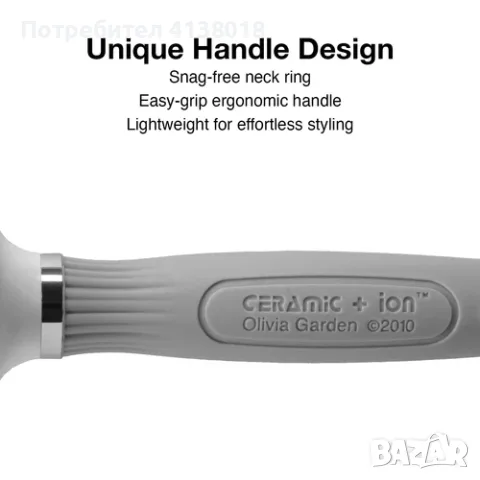 Продавам нова професионална четка за коса Olivia Garden Ceramic + Ion XL Pro Paddle Brush, снимка 4 - Сешоари - 55775315