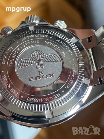 Продавам EDOX SKY DIVER 70'S CHRONOGRAPH 44MM MEN'S WATCH, снимка 14 - Мъжки - 52352213